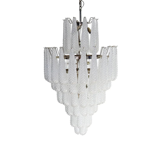 Murano Transparent Petals Glass Chandelier - Nuvé