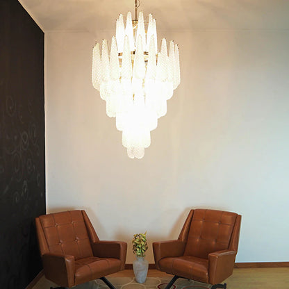 Murano Transparent Petals Glass Chandelier - Nuvé