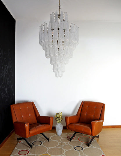 Murano Transparent Petals Glass Chandelier - Nuvé