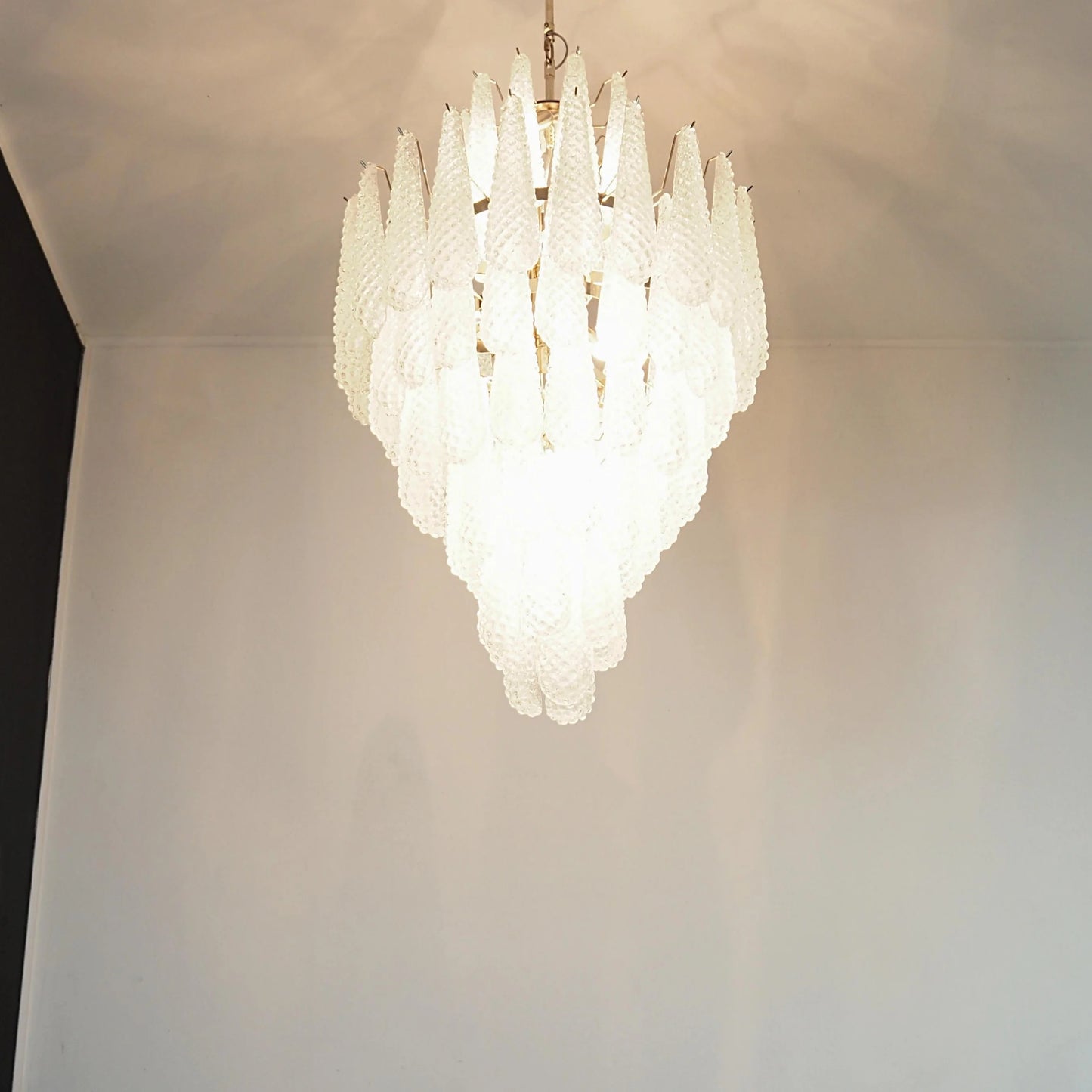 Murano Transparent Petals Glass Chandelier - Nuvé