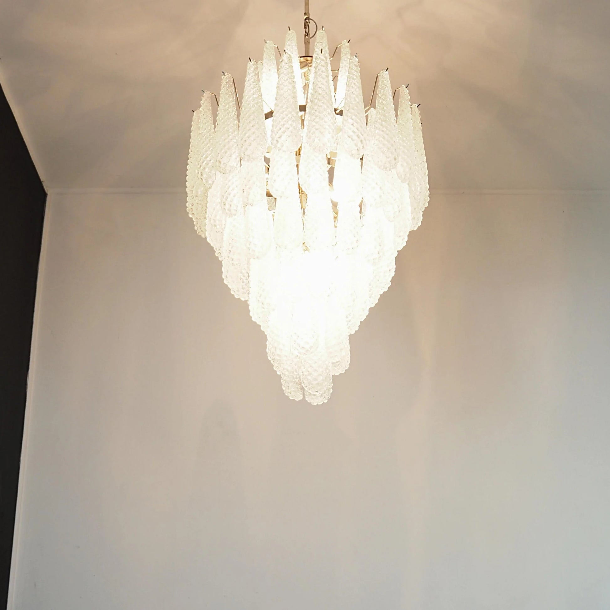 Murano Transparent Petals Glass Chandelier - Nuvé