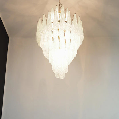 Murano Transparent Petals Glass Chandelier - Nuvé