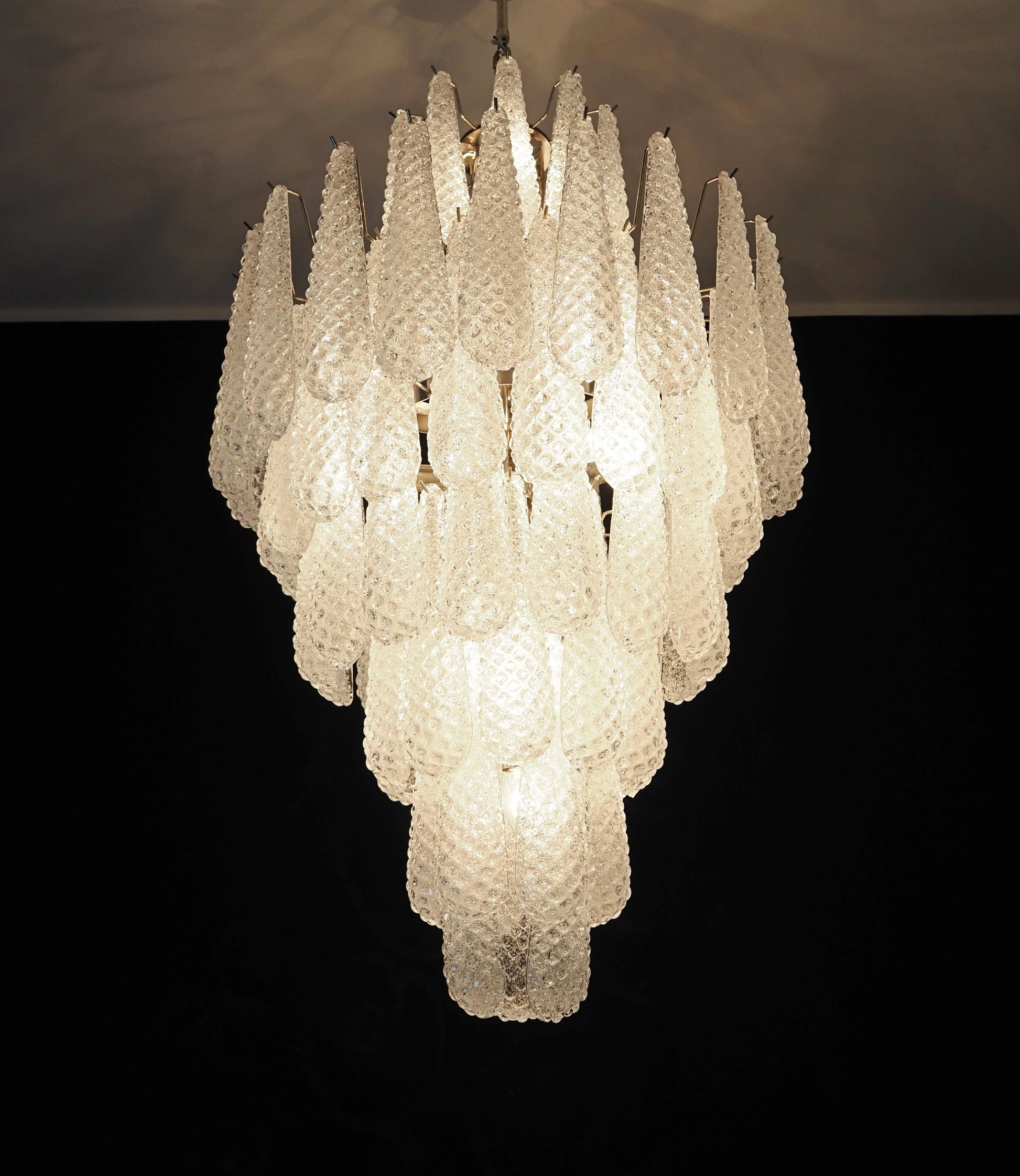Murano Transparent Petals Glass Chandelier - Nuvé