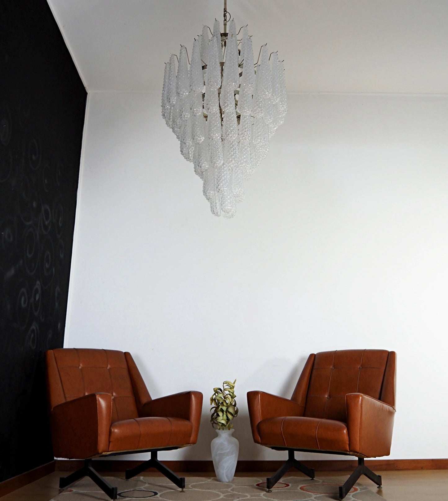 Murano Transparent Petals Glass Chandelier - Nuvé