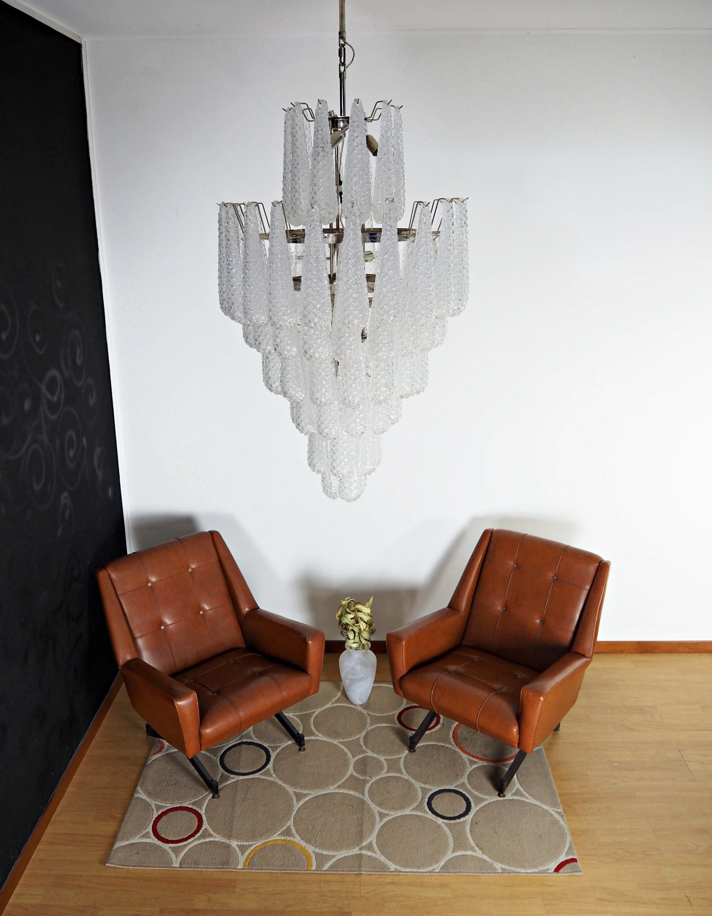 Murano Transparent Petals Glass Chandelier - Nuvé