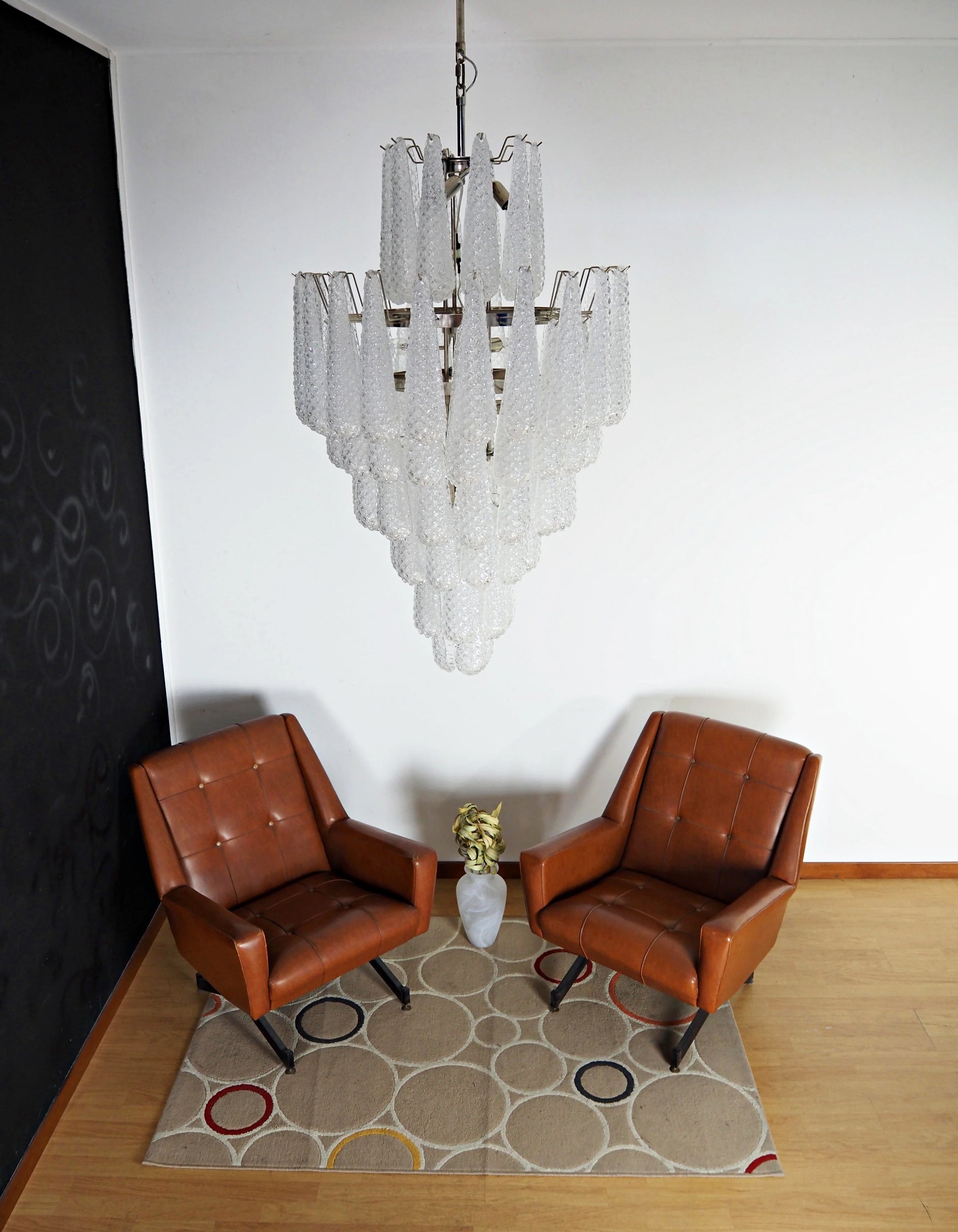 Murano Transparent Petals Glass Chandelier - Nuvé