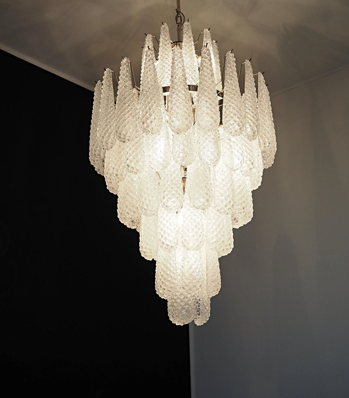 Murano Transparent Petals Glass Chandelier - Nuvé