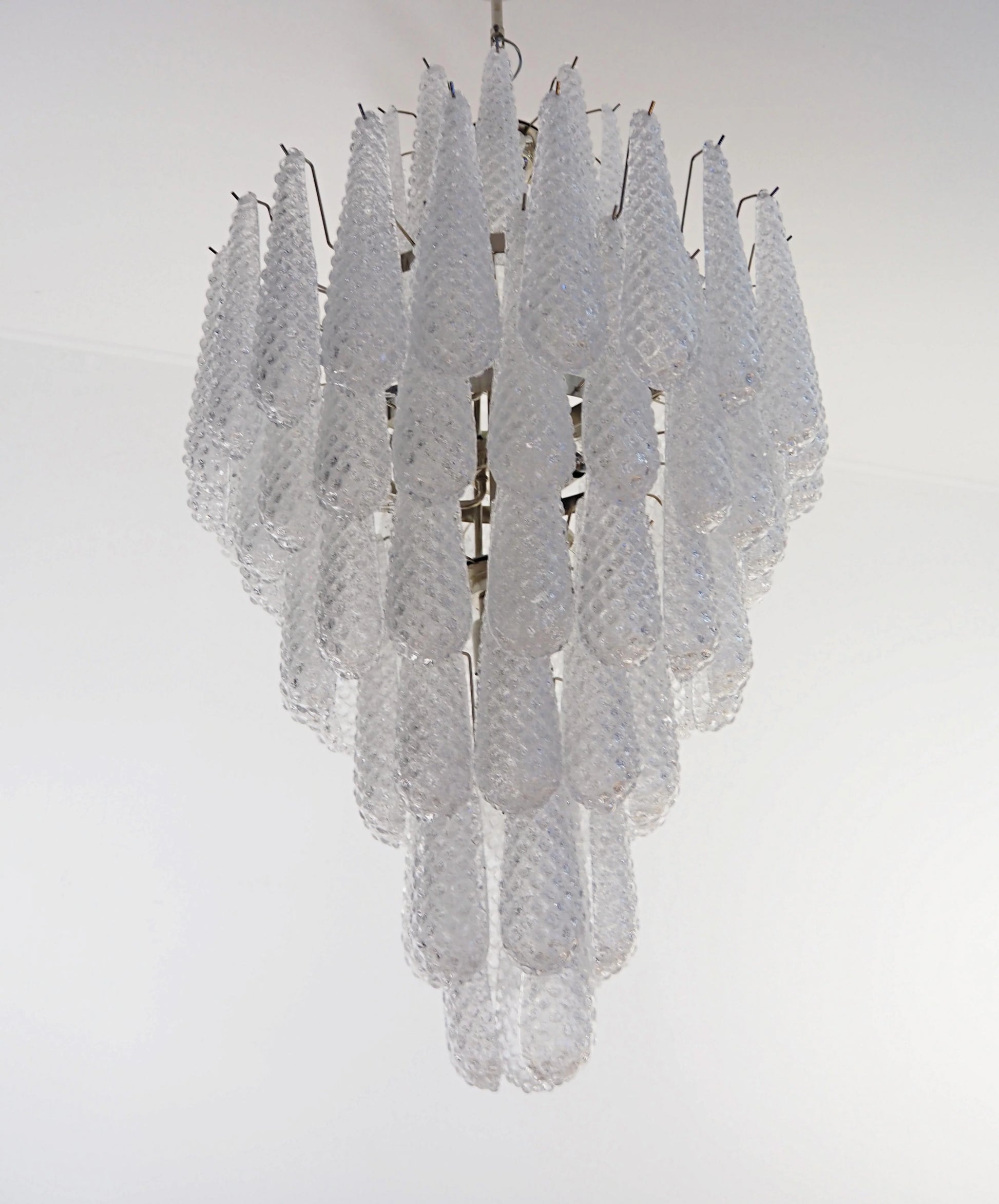Murano Transparent Petals Glass Chandelier - Nuvé