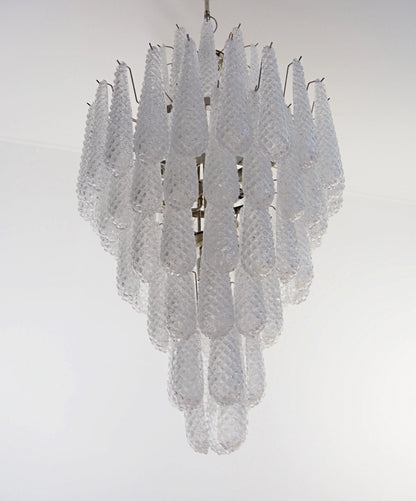 Murano Transparent Petals Glass Chandelier - Nuvé