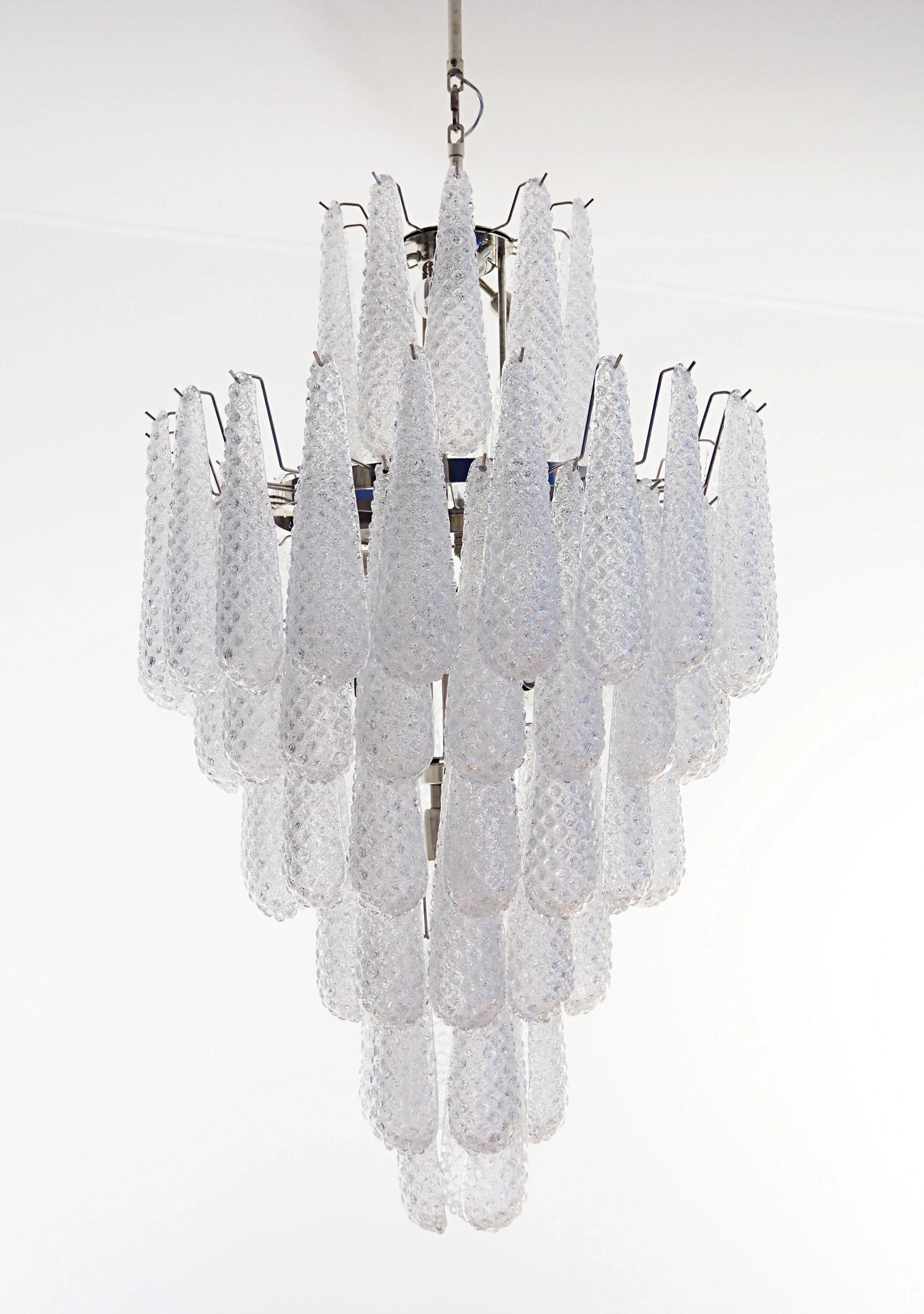 Murano Transparent Petals Glass Chandelier - Nuvé