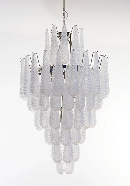Murano Transparent Petals Glass Chandelier - Nuvé