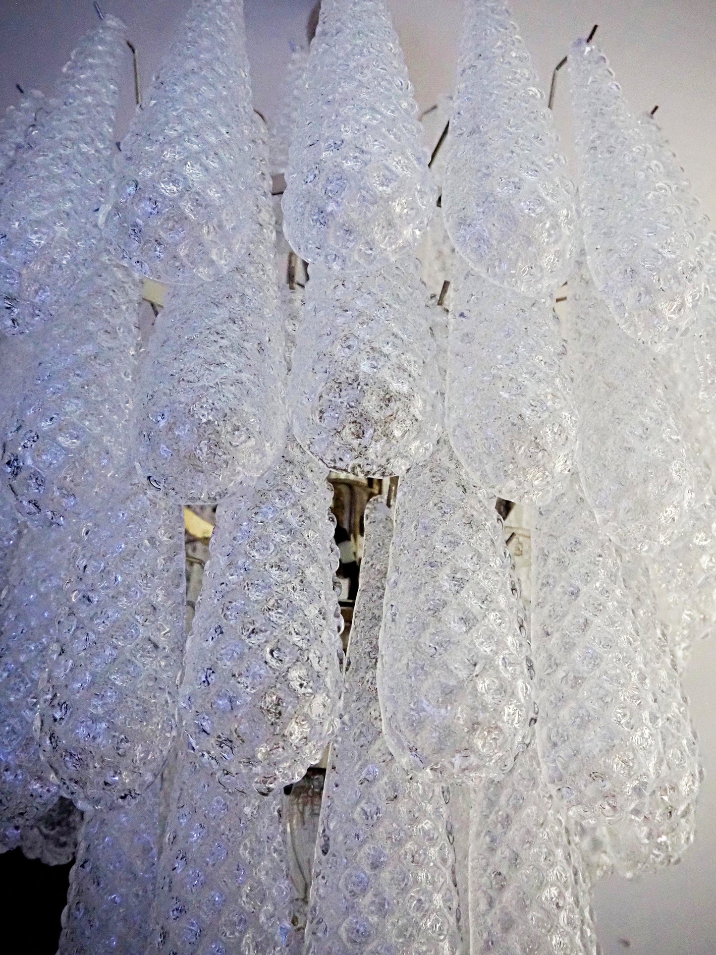 Murano Transparent Petals Glass Chandelier - Nuvé