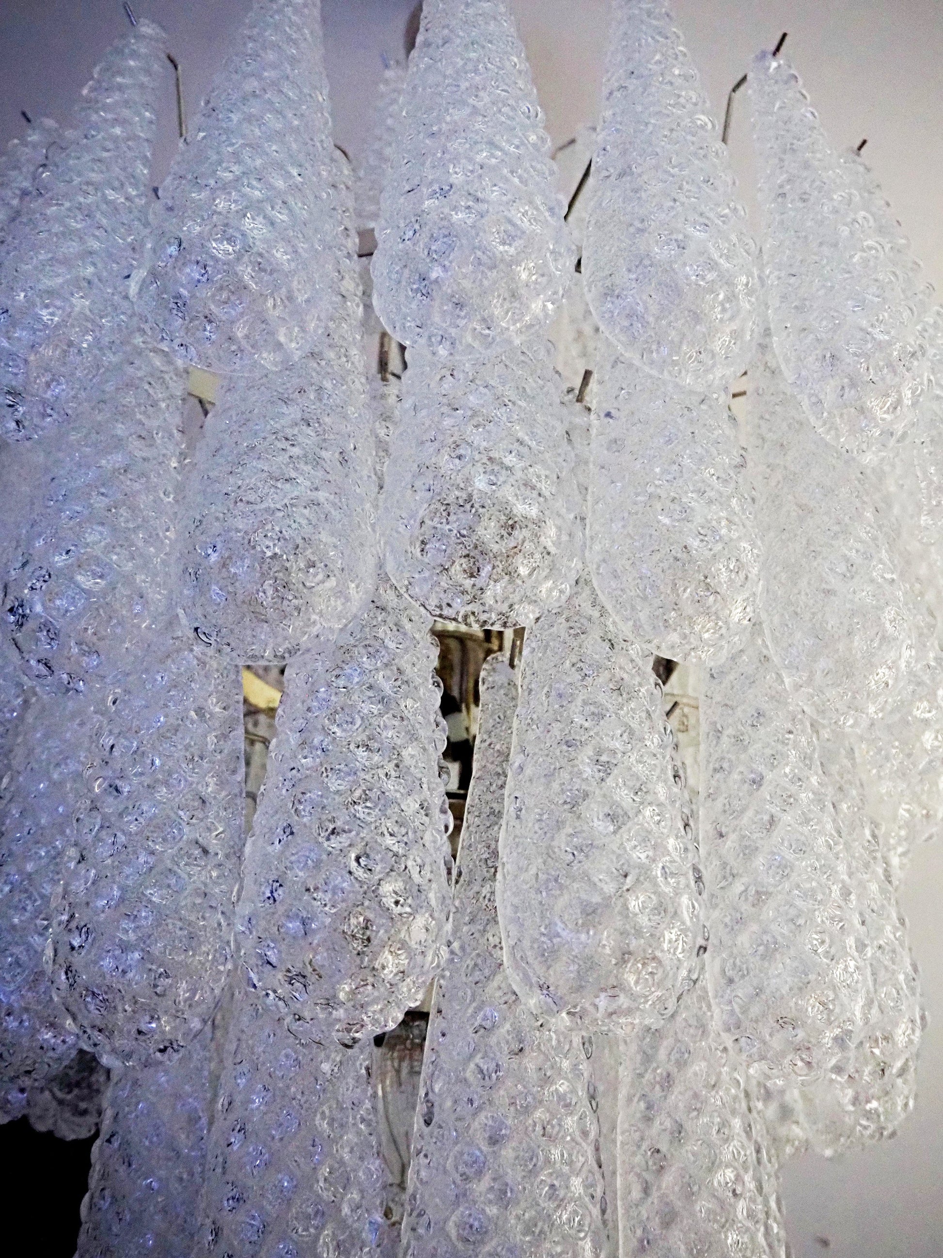 Murano Transparent Petals Glass Chandelier - Nuvé