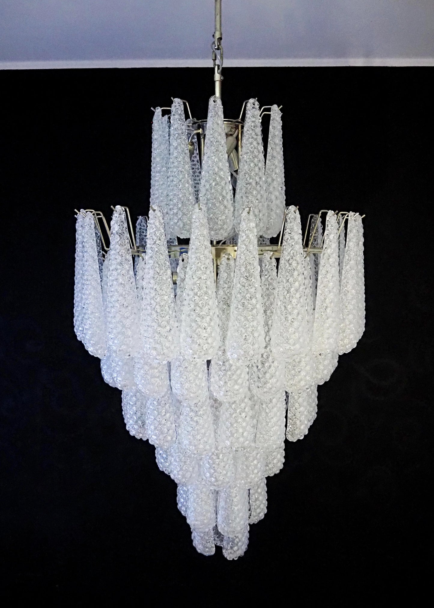 Murano Transparent Petals Glass Chandelier - Nuvé