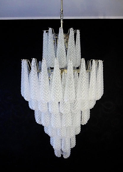 Murano Transparent Petals Glass Chandelier - Nuvé