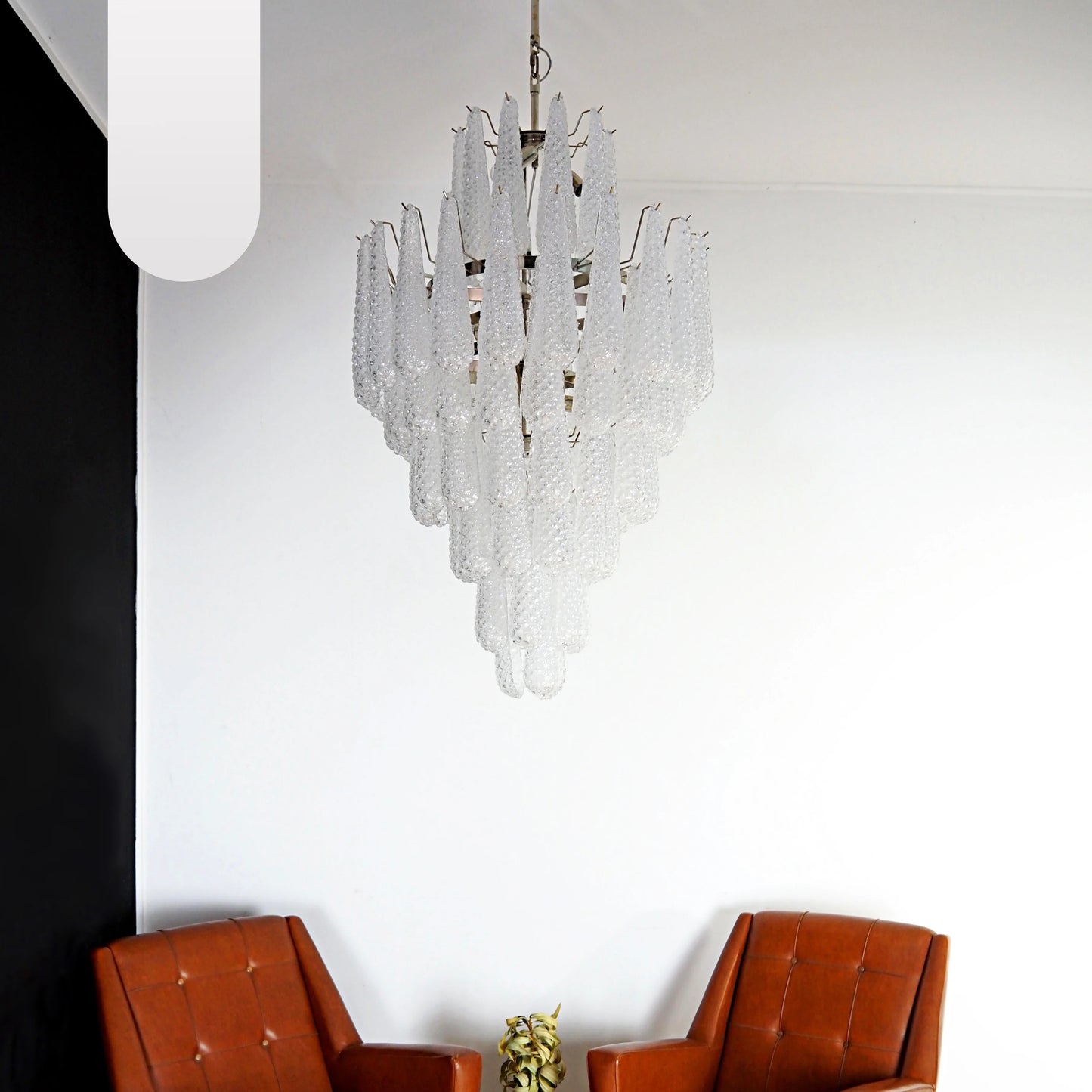 Murano Transparent Petals Glass Chandelier - Nuvé