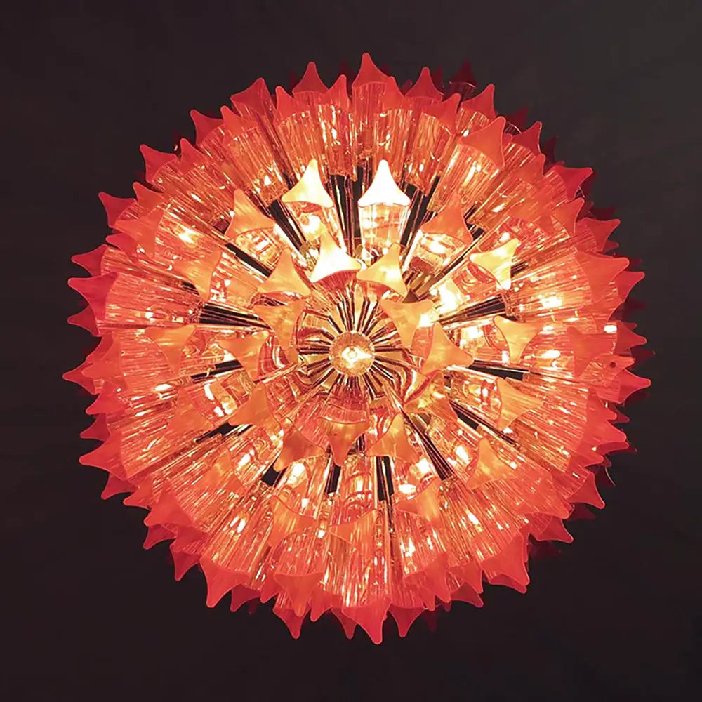Murano Triedri Prisms Pink Chandelier - Nuvé
