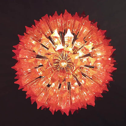 Murano Triedri Prisms Pink Chandelier - Nuvé