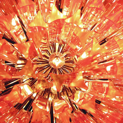 Murano Triedri Prisms Pink Chandelier - Nuvé