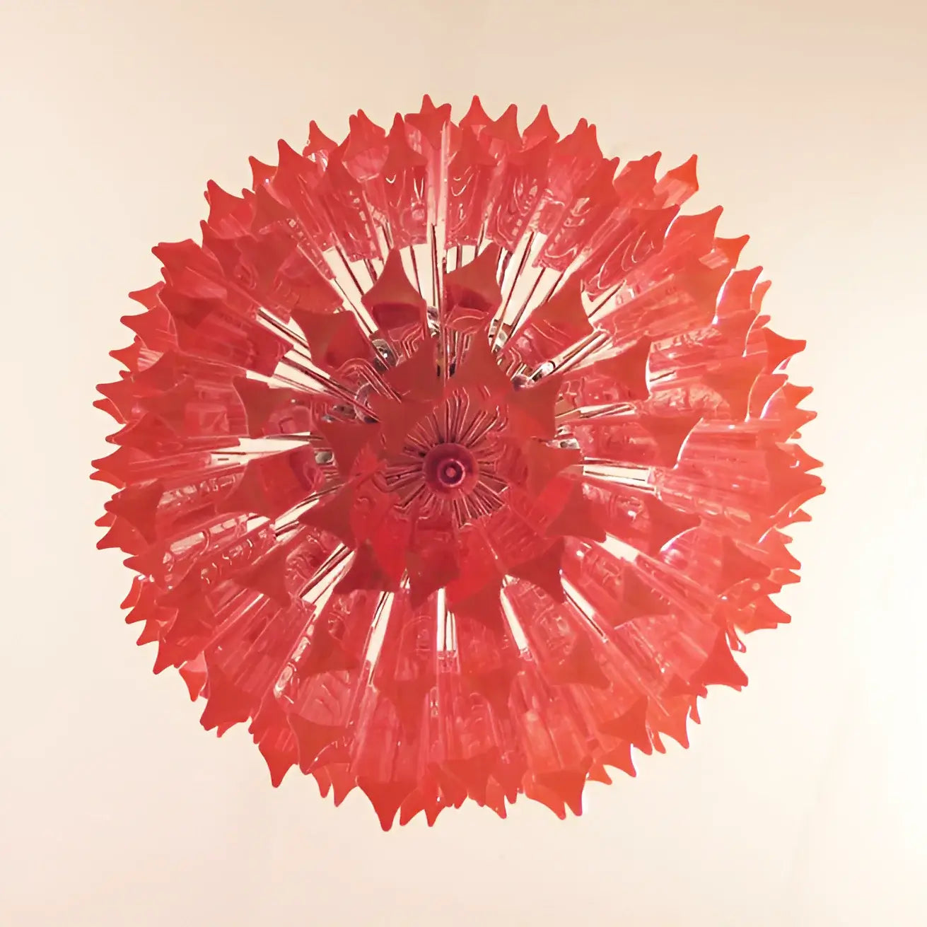 Murano Triedri Prisms Pink Chandelier - Nuvé
