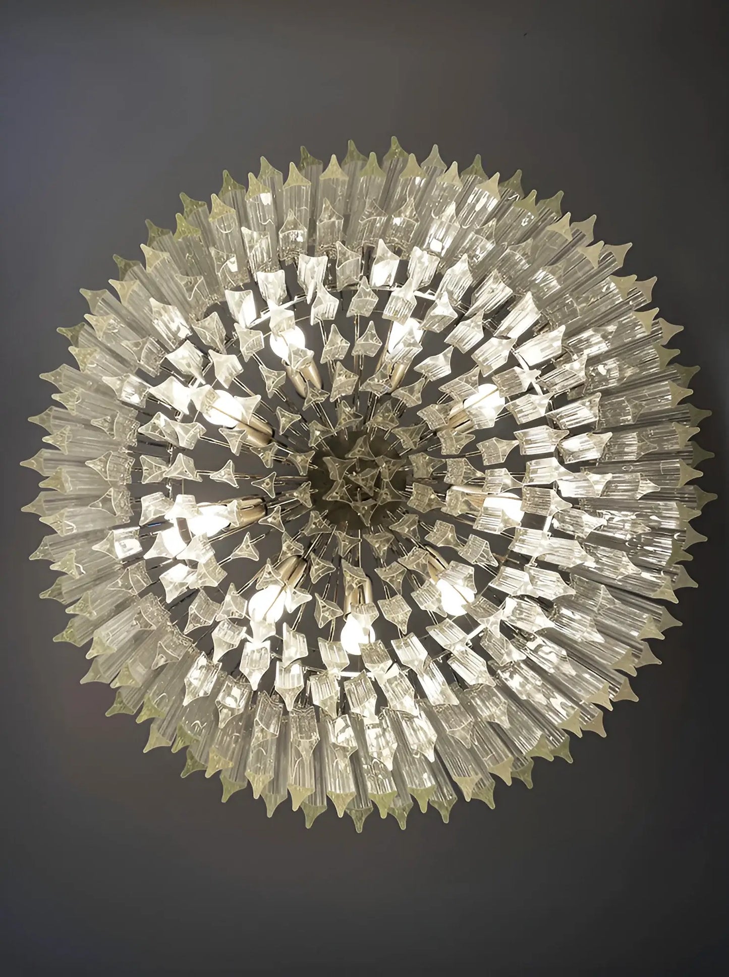Murano Round Prisms Transparent Chandelier - Nuvé