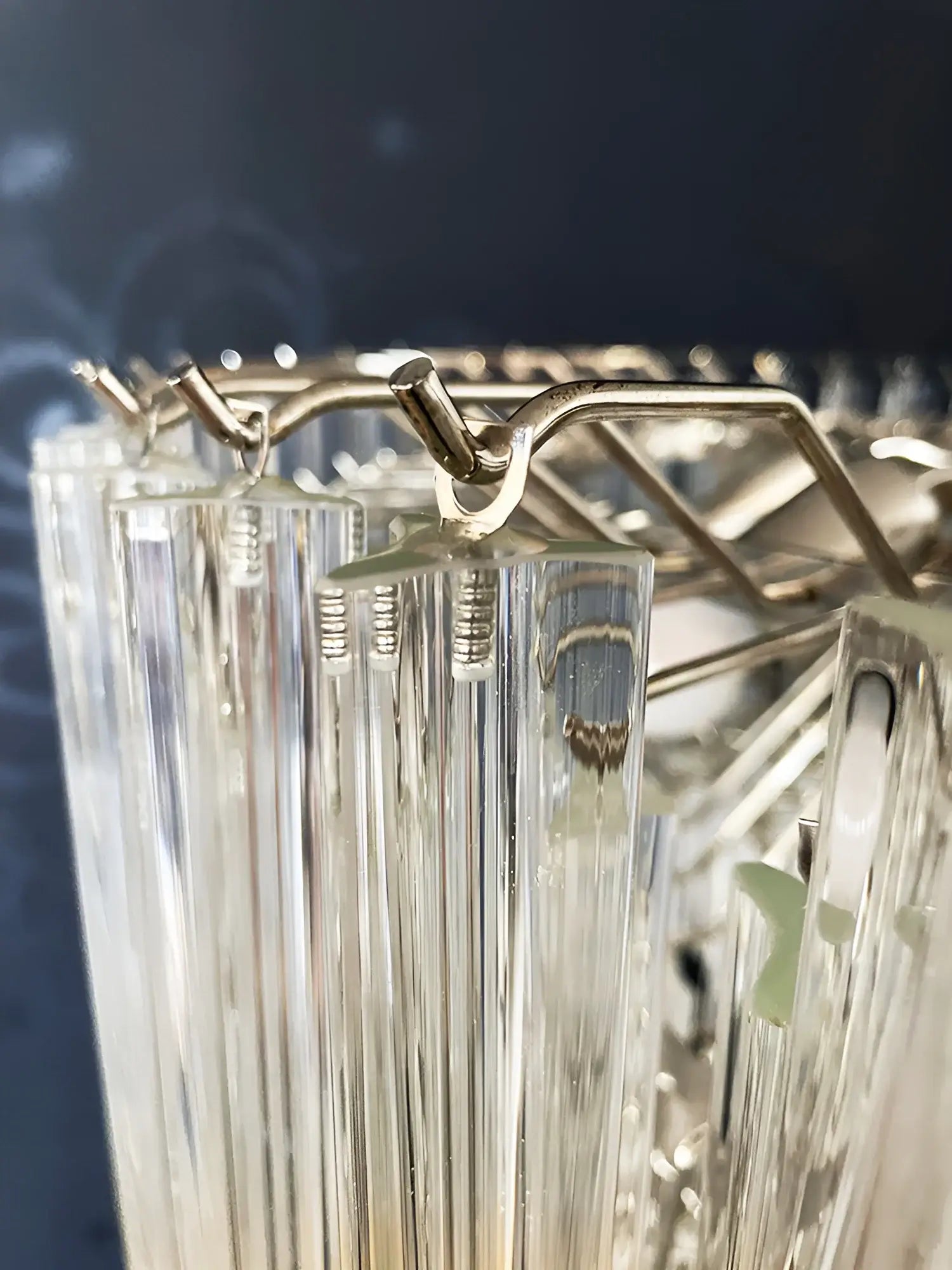 Murano Round Prisms Transparent Chandelier - Nuvé