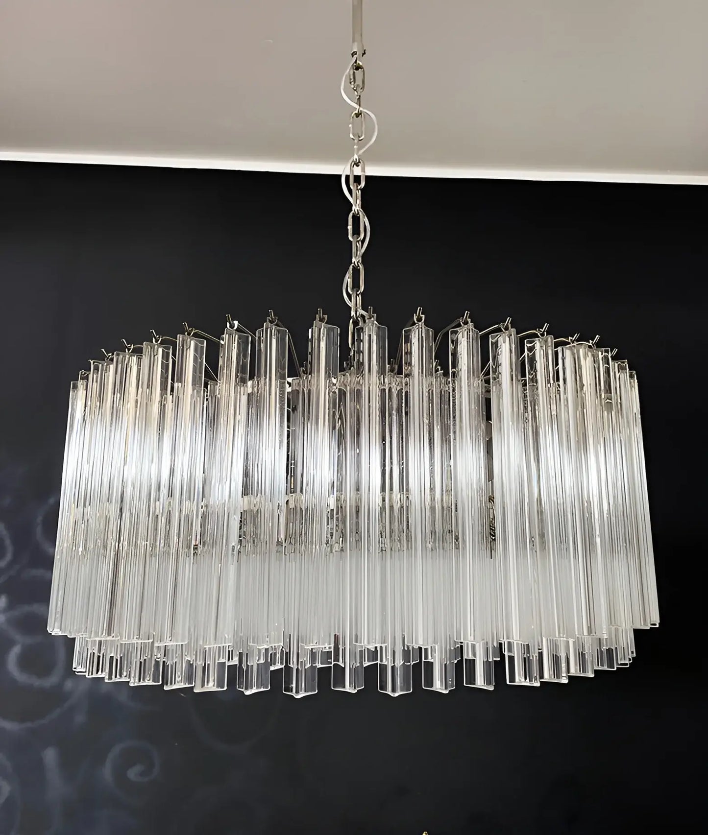 Murano Round Prisms Transparent Chandelier - Nuvé