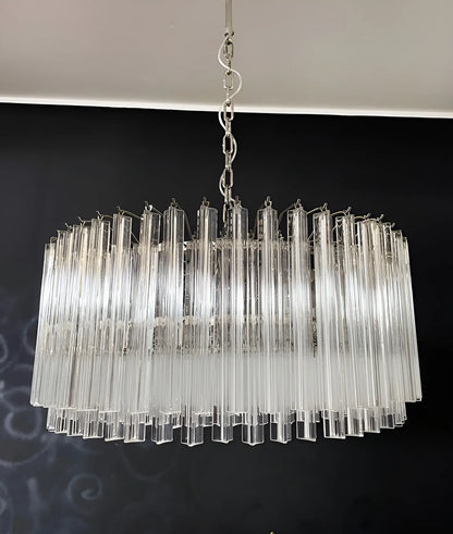 Murano Round Prisms Transparent Chandelier - Nuvé
