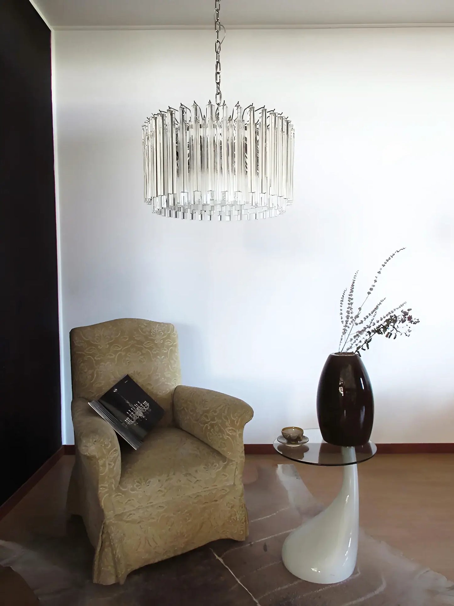 Murano Round Prisms Transparent Chandelier - Nuvé