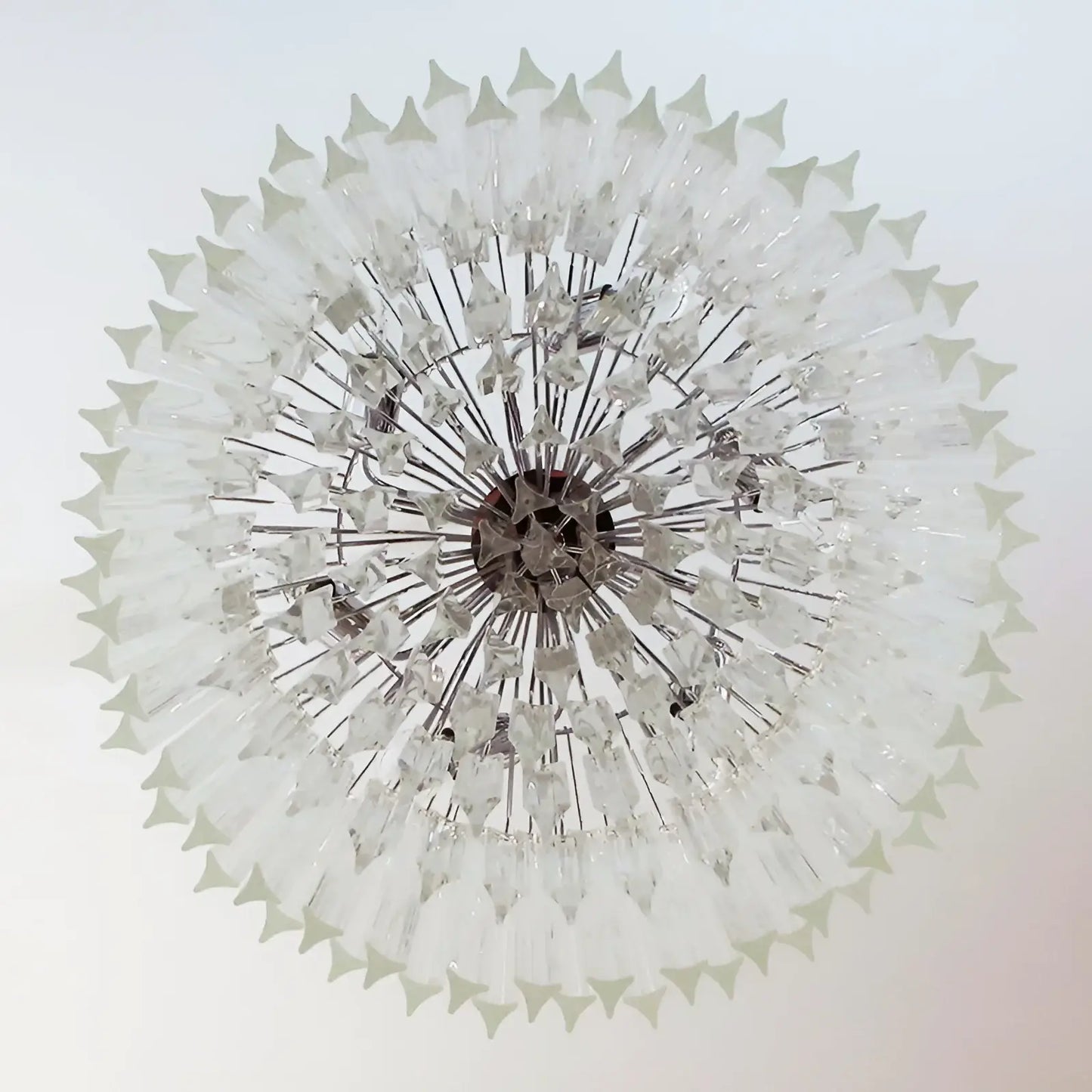 Murano Round Prisms Transparent Chandelier - Nuvé
