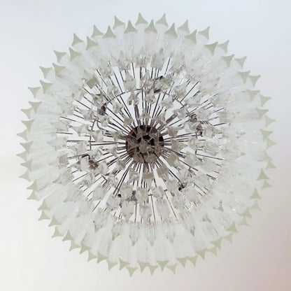 Murano Round Prisms Transparent Chandelier - Nuvé