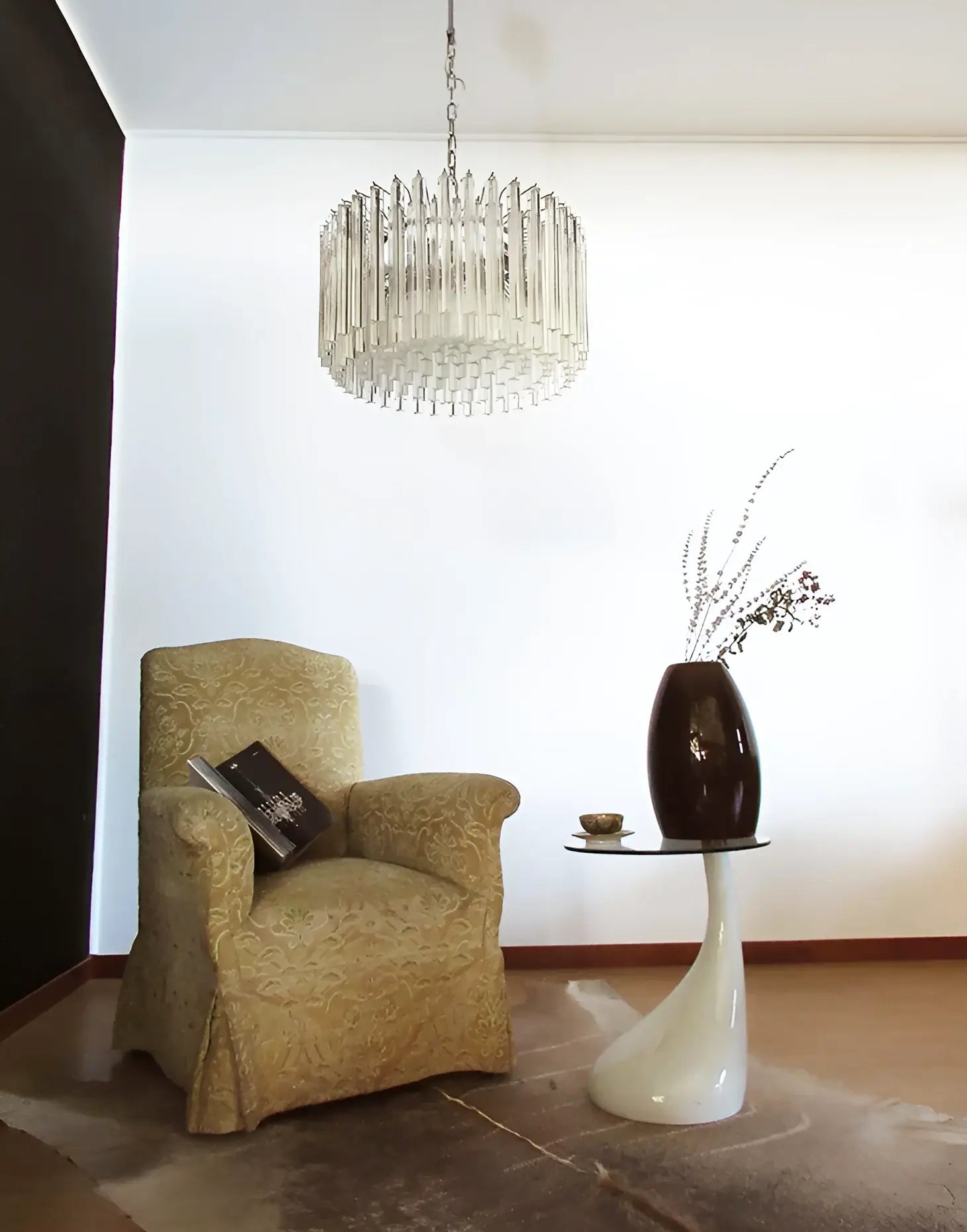 Murano Round Prisms Transparent Chandelier - Nuvé