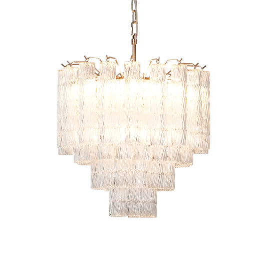 Murano Wave Glass Tube Chandelier - Nuvé