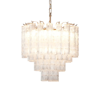 Murano Wave Glass Tube Chandelier - Nuvé