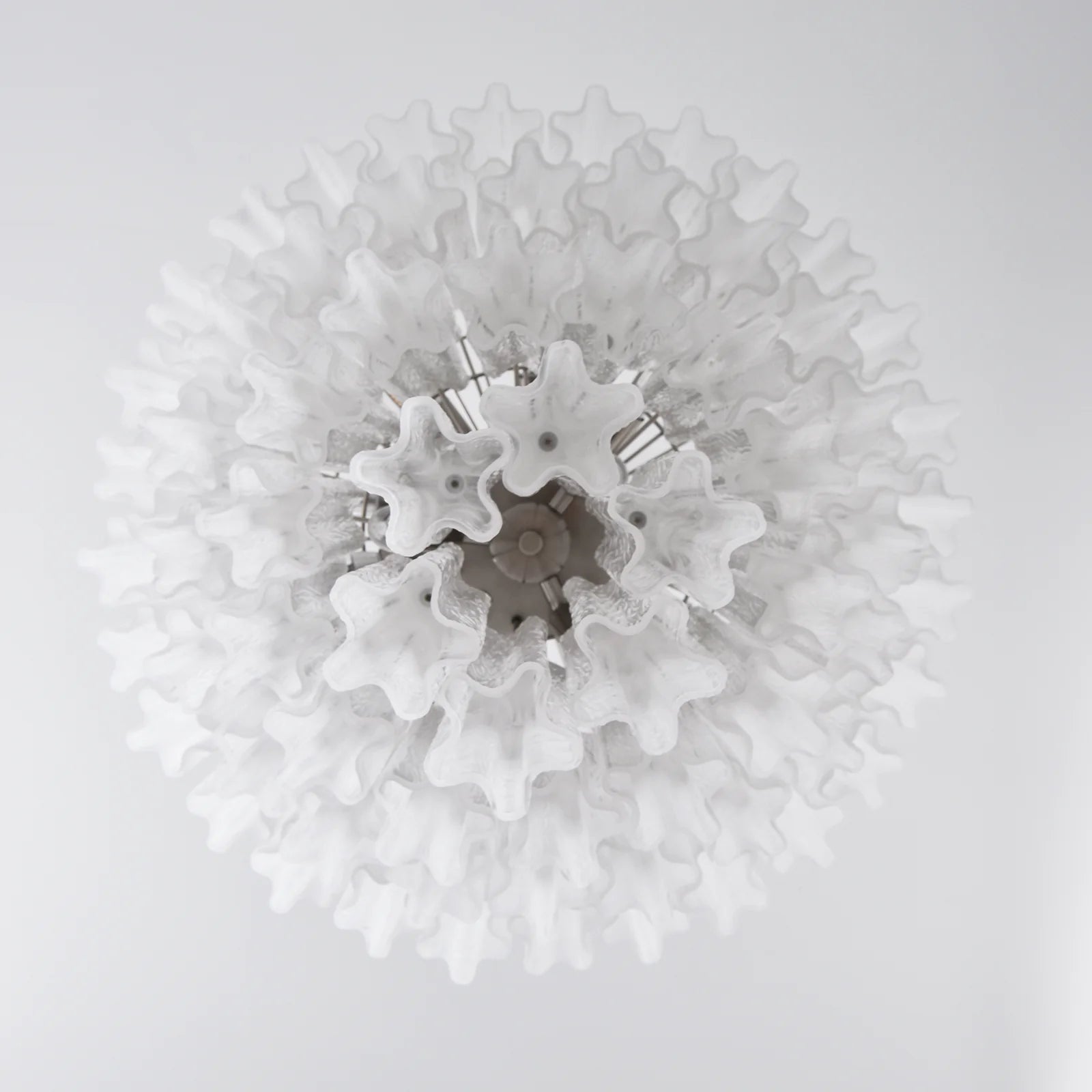 Murano white glass tubes chandelier by korewolamp showcasing elegant glass tubes and intricate lighting design