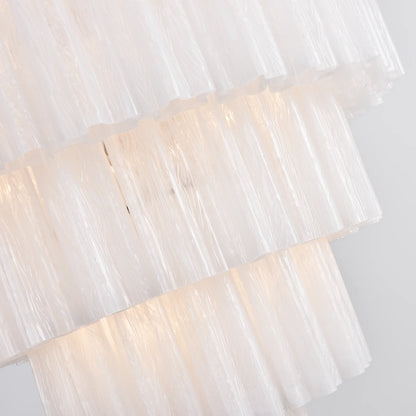 Murano White Glass Tubes Chandelier - Nuvé
