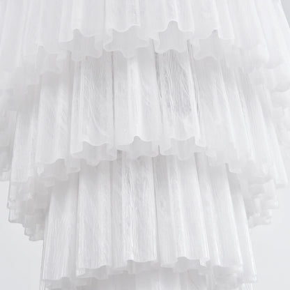 Murano White Glass Tubes Chandelier - Nuvé