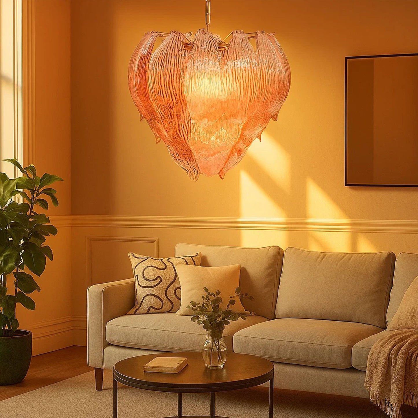 Murano Flower Bud Glass Chandelier - Nuvé