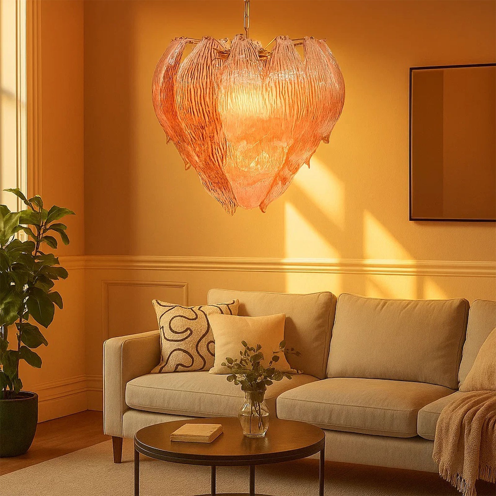 Murano Flower Bud Glass Chandelier - Nuvé