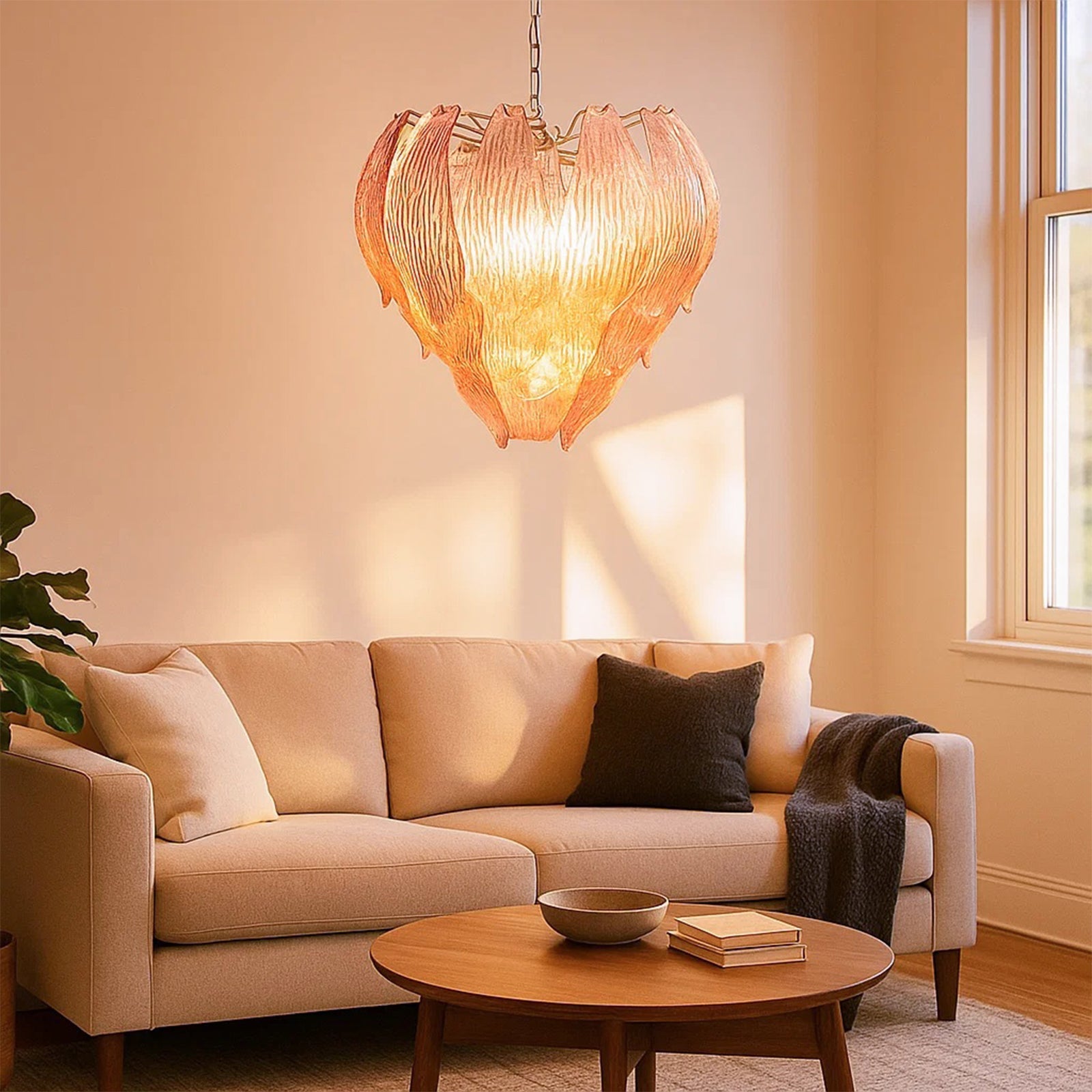 Murano Flower Bud Glass Chandelier - Nuvé