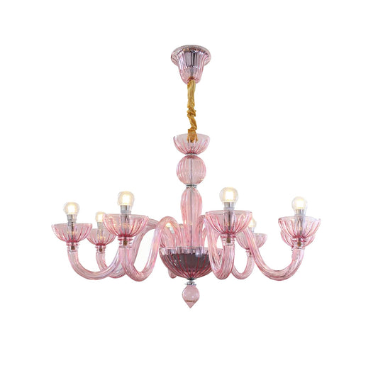 Pink Ares Murano Glass Chandelier - Nuvé