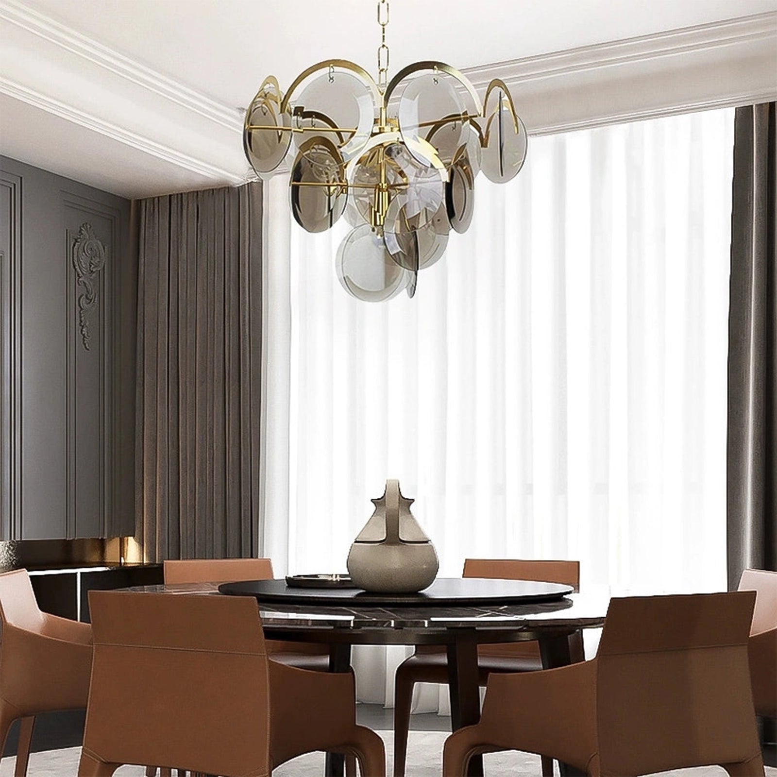 Murano Wrought Iron Glass Chandelier - Nuvé