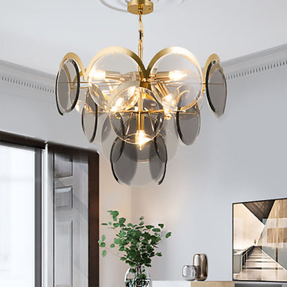 Murano Wrought Iron Glass Chandelier - Nuvé