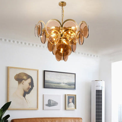 Murano Wrought Iron Glass Chandelier - Nuvé