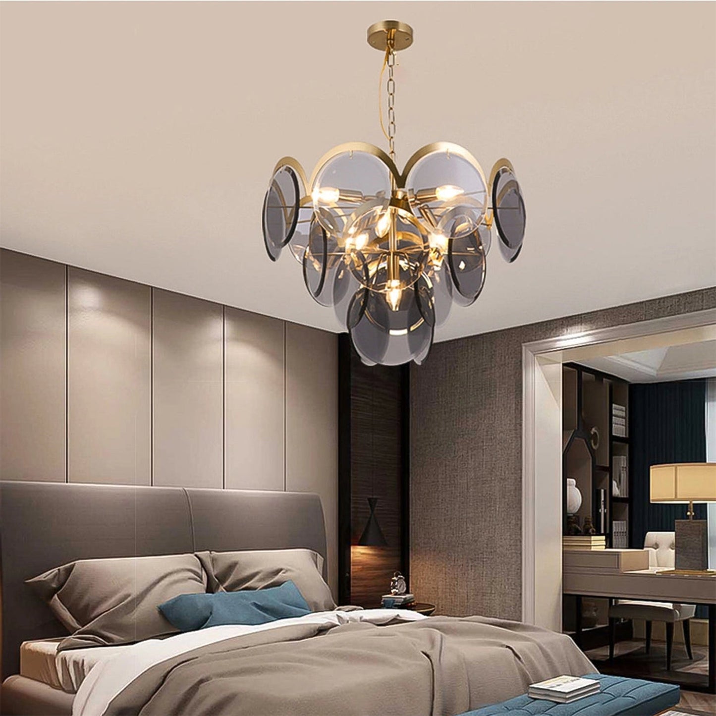 Murano Wrought Iron Glass Chandelier - Nuvé