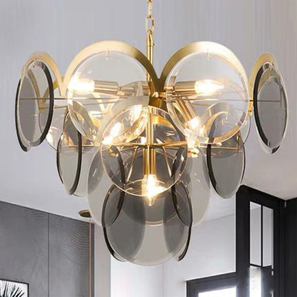 Murano Wrought Iron Glass Chandelier - Nuvé