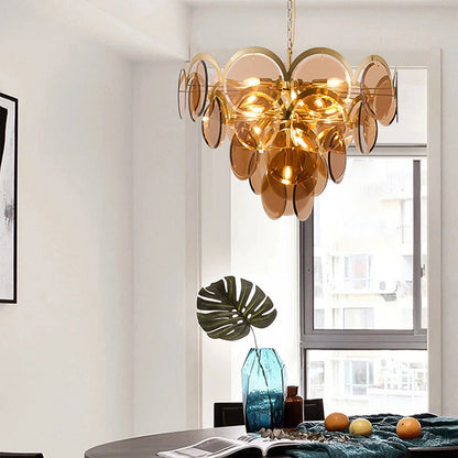 Murano Wrought Iron Glass Chandelier - Nuvé