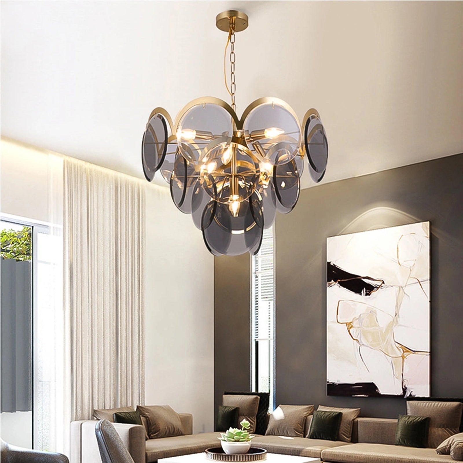 Murano Wrought Iron Glass Chandelier - Nuvé