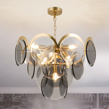 Murano Wrought Iron Glass Chandelier - Nuvé