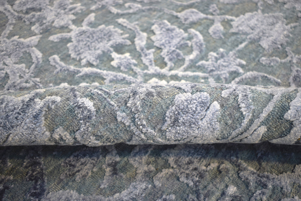 8'x10'  Modern Hand made Hand-spun wool and Handspun Bamboo Silk  Area  Rug  | The Rug Decor | TRD2021810 - Nuvé